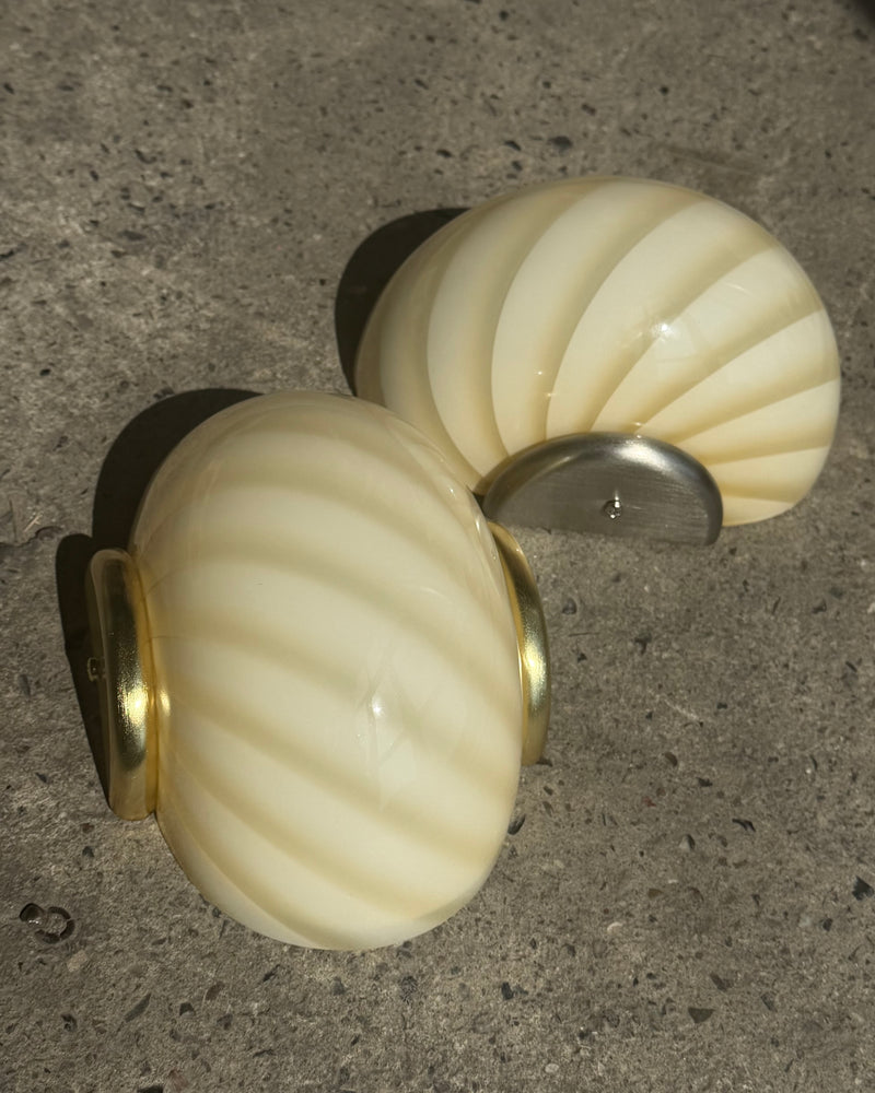 Murano Candy Wandleuchte gelb Swirl 21x15cm