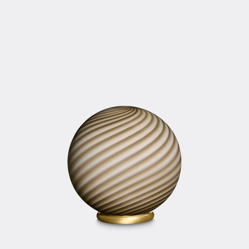 Murano Candy bordlampe grå brun swirl D:20 cm