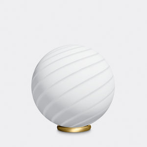 Murano Lampe de table Candy blanche tourbillon D:30 cm