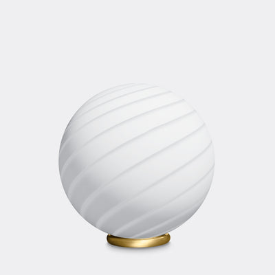 Murano Candy bordlampe hvit swirl D:30 cm