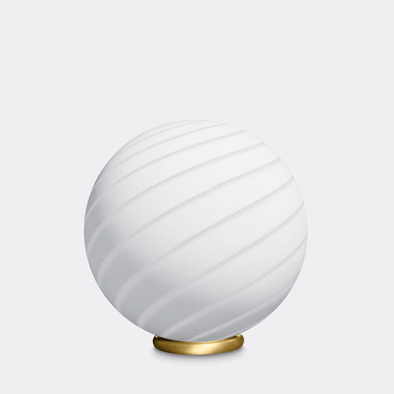Murano Lampe de table Candy blanche tourbillon D:30 cm