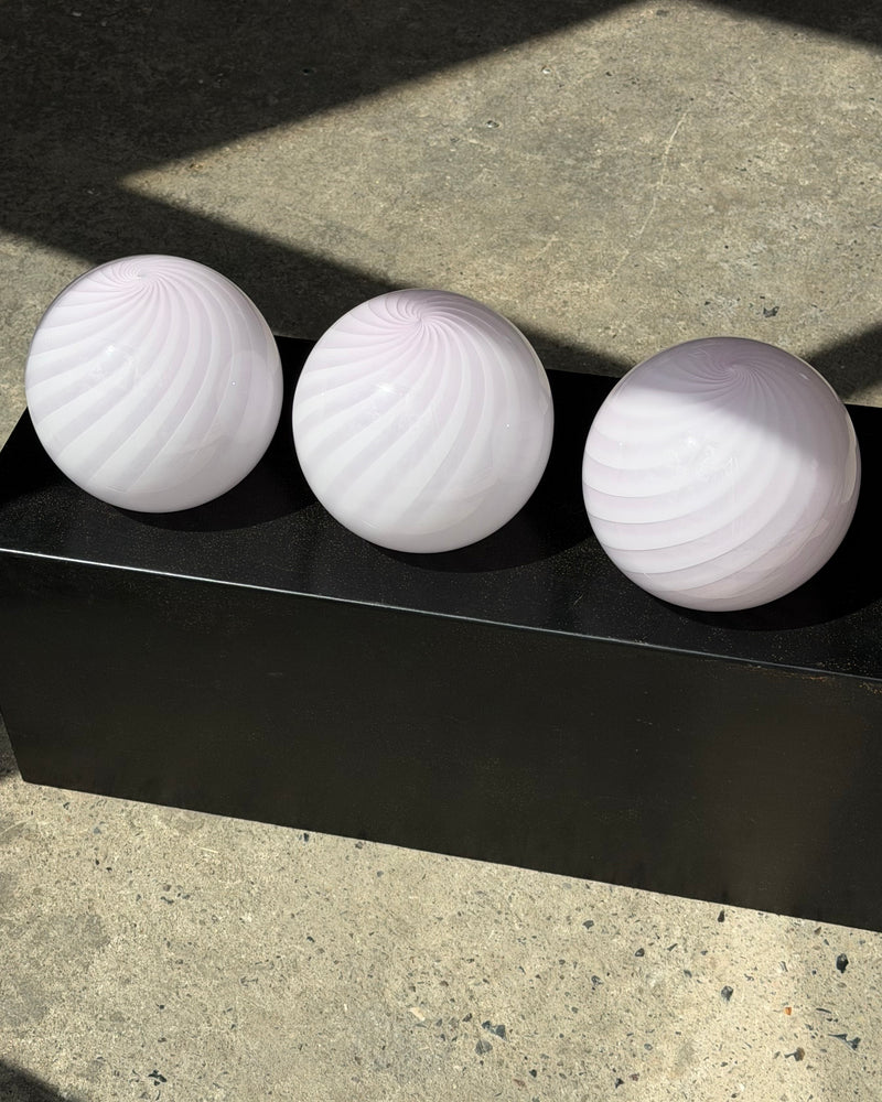 Murano Lampe de table "Candy" swirl rose pâle D:20 cm
