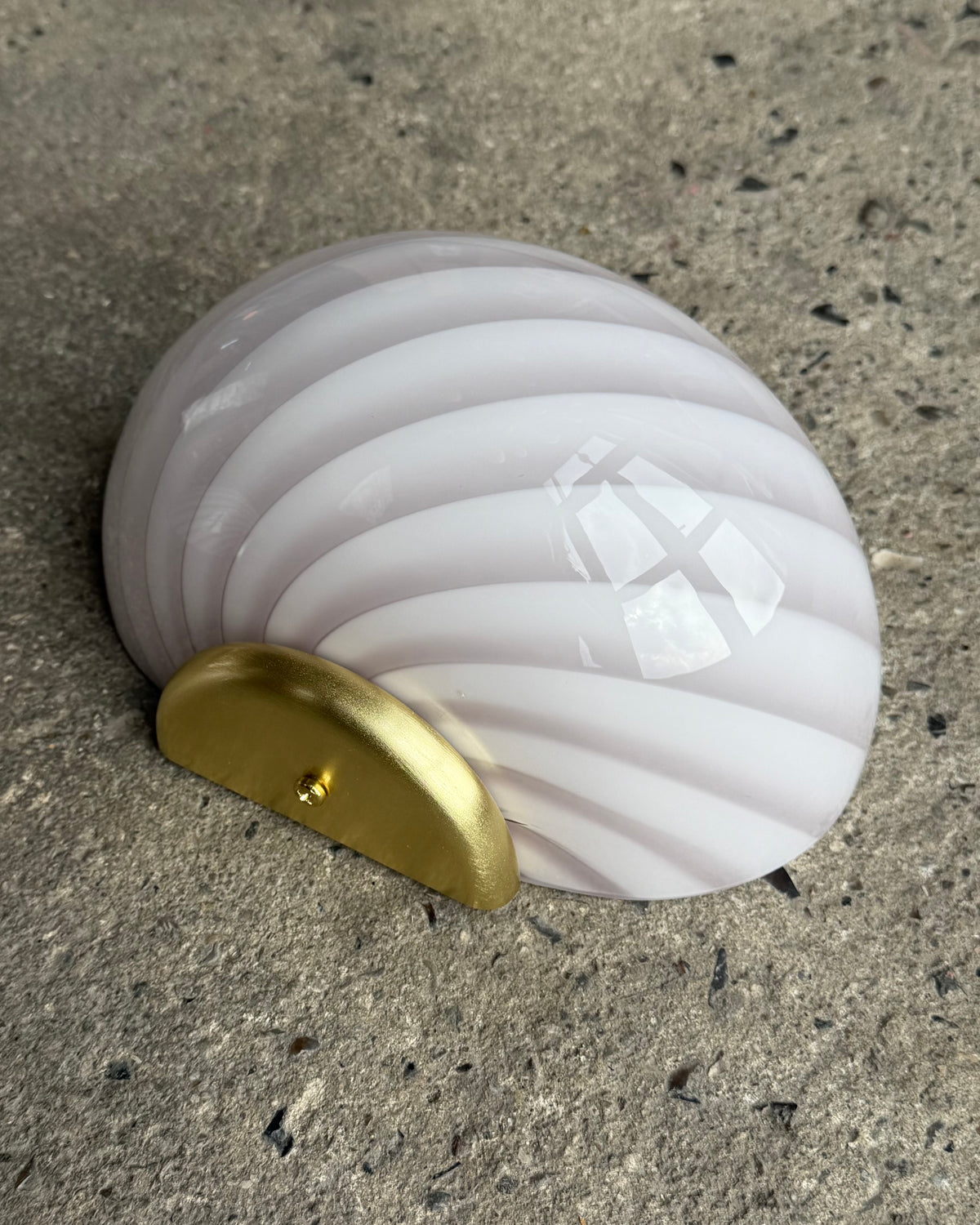 Murano Candy wall lamp amethyst swirl 21x15cm