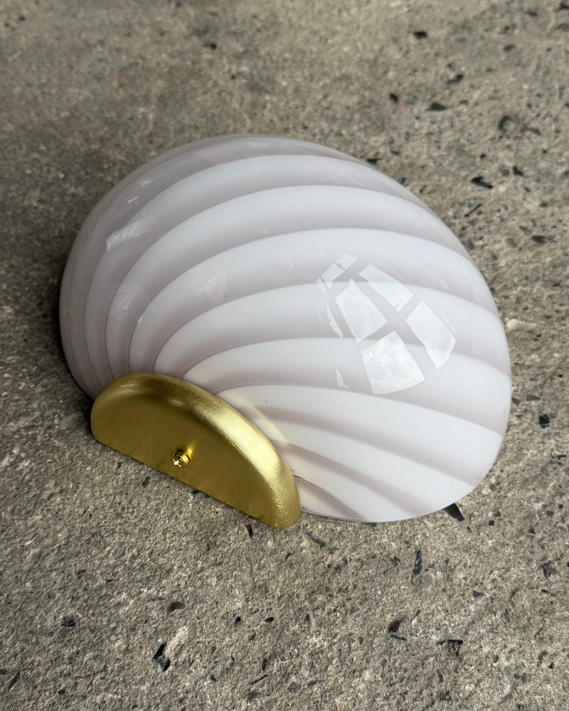 Murano Candy wall lamp amethyst swirl 21x15cm