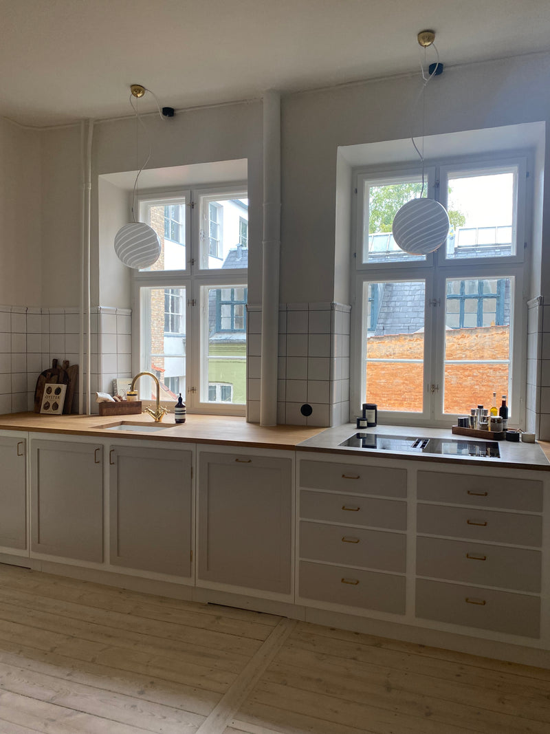 Murano Candy pendel hvid swirl D:30 cm [archive]