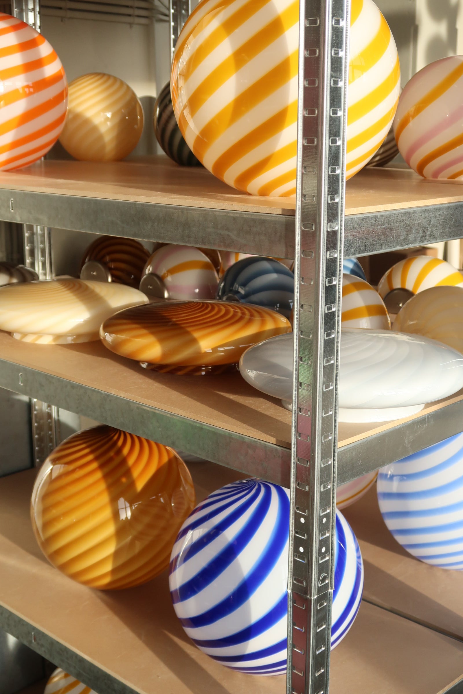 Murano Candy flush mount amber swirl D: 30 cm