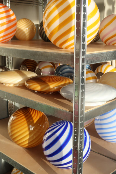 Murano Candy Plafond Yellow Swirl D: 30 cm