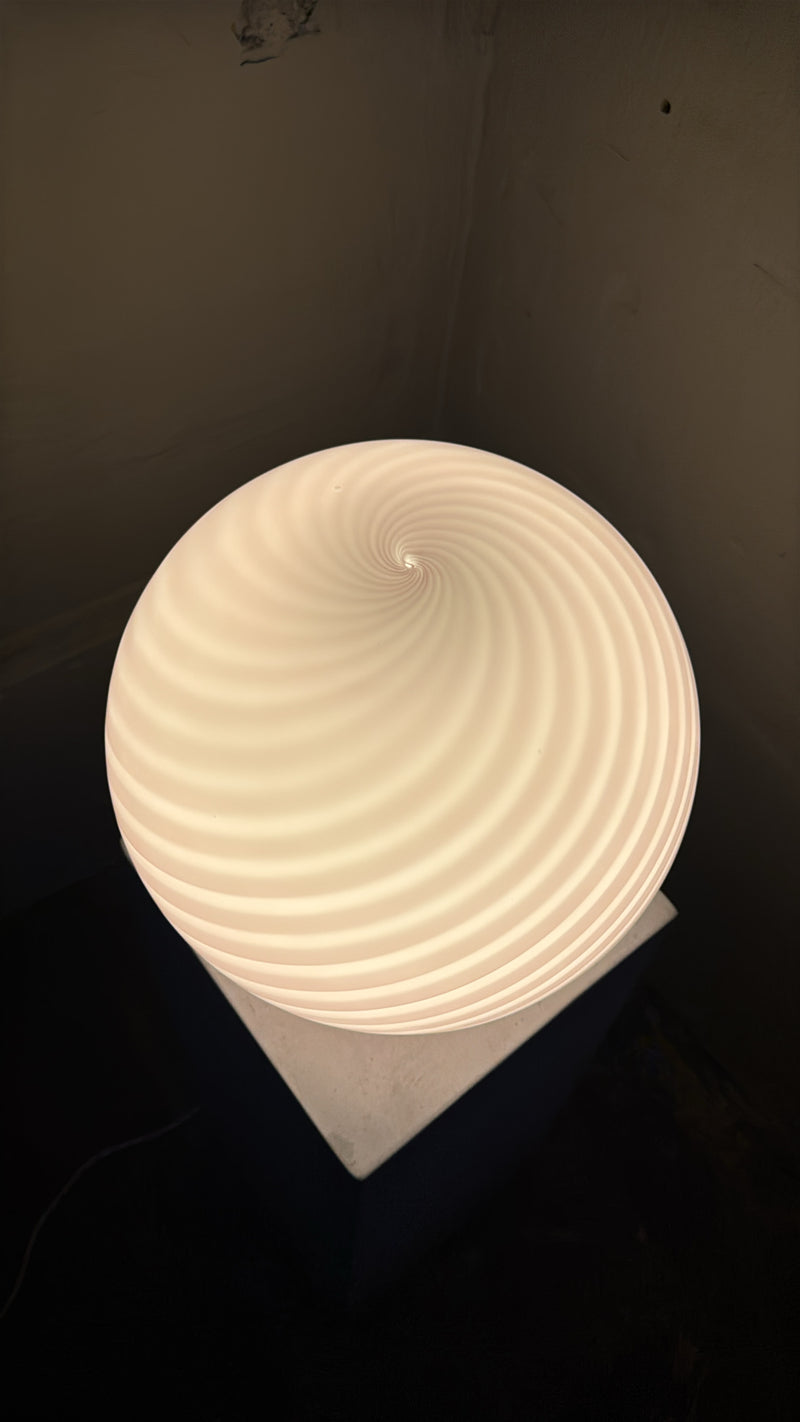 Murano Candy bordlampe bubble gum swirl D:30 cm