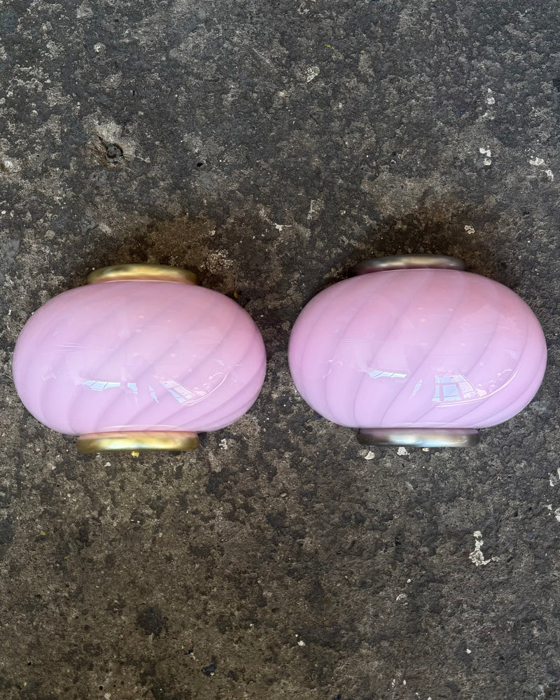Murano Candy wall lamp bubble gum swirl 21x15cm