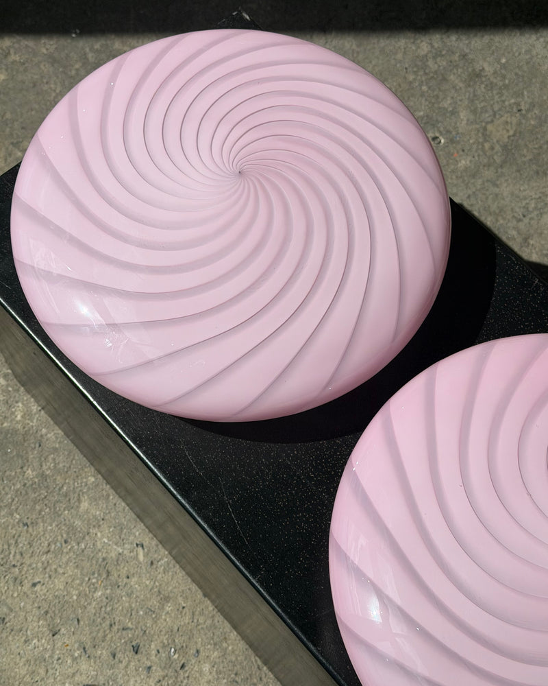 Murano Candy plafond bubble gum lyserød swirl D:30 cm