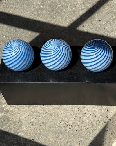 Murano Candy pendel blauw swirl D:20 cm