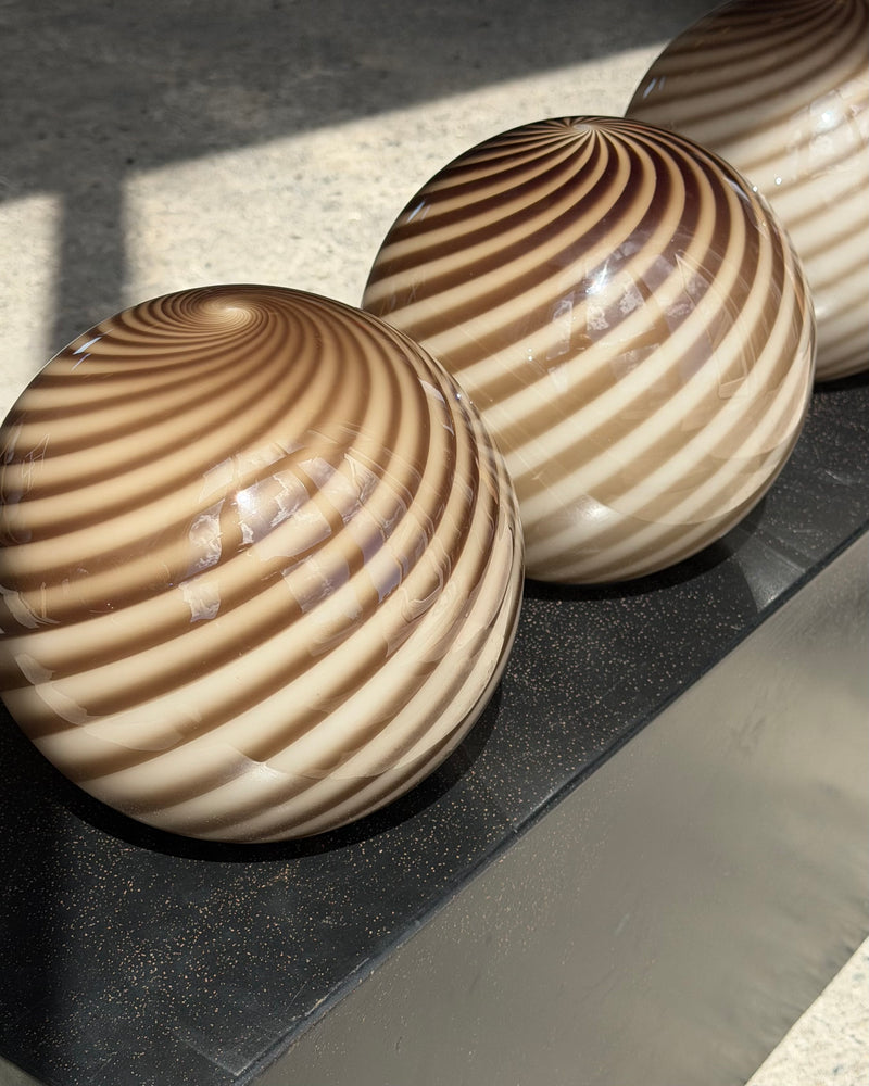 Murano Candy pendant gray/brown swirl D:20 cm