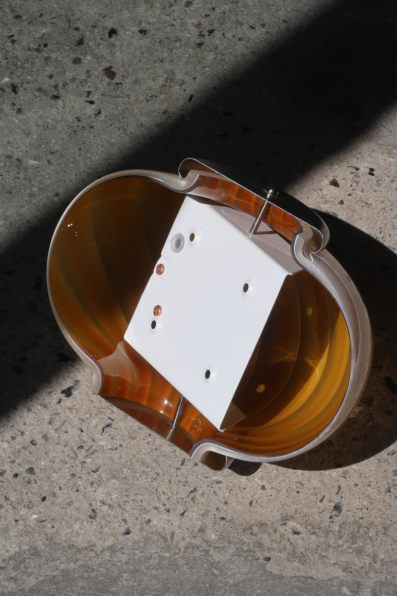 Murano Candy wall lamp caramel/creme swirl 21x15 cm