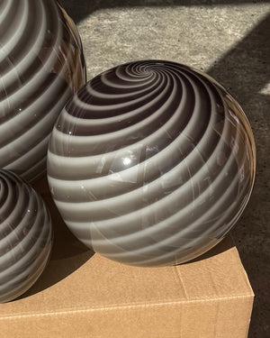 Murano Candy pendant gray brown swirl D:30 cm