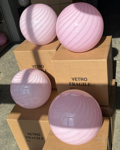 Large Murano Candy pendant bubble gum pink D:40 cm