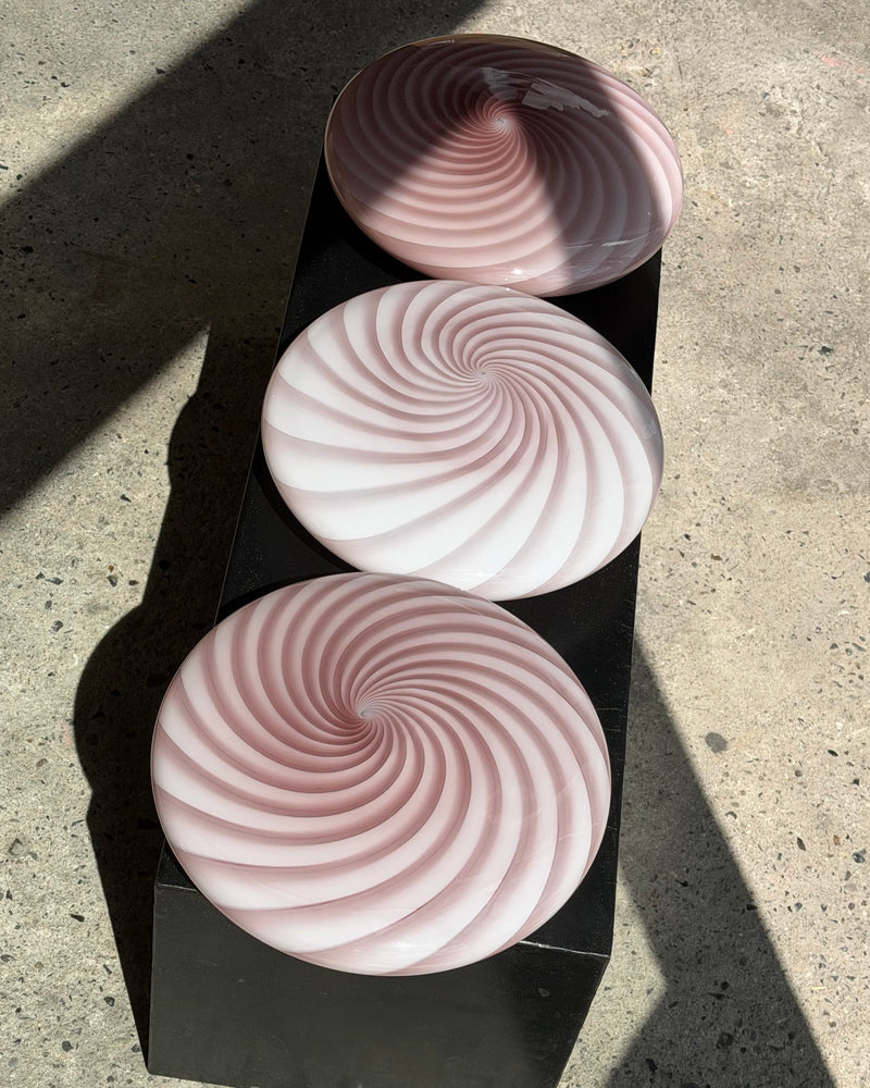 Murano Candy plafond ametyst lilla swirl D:30 cm