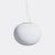 Large Murano Candy oval pendant white swirl D:40 cm