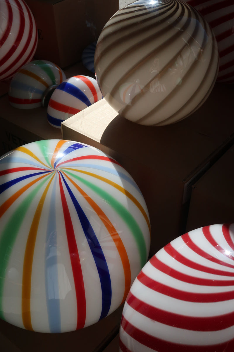 Stor Murano Candy Beach Ball pendel D:40 cm