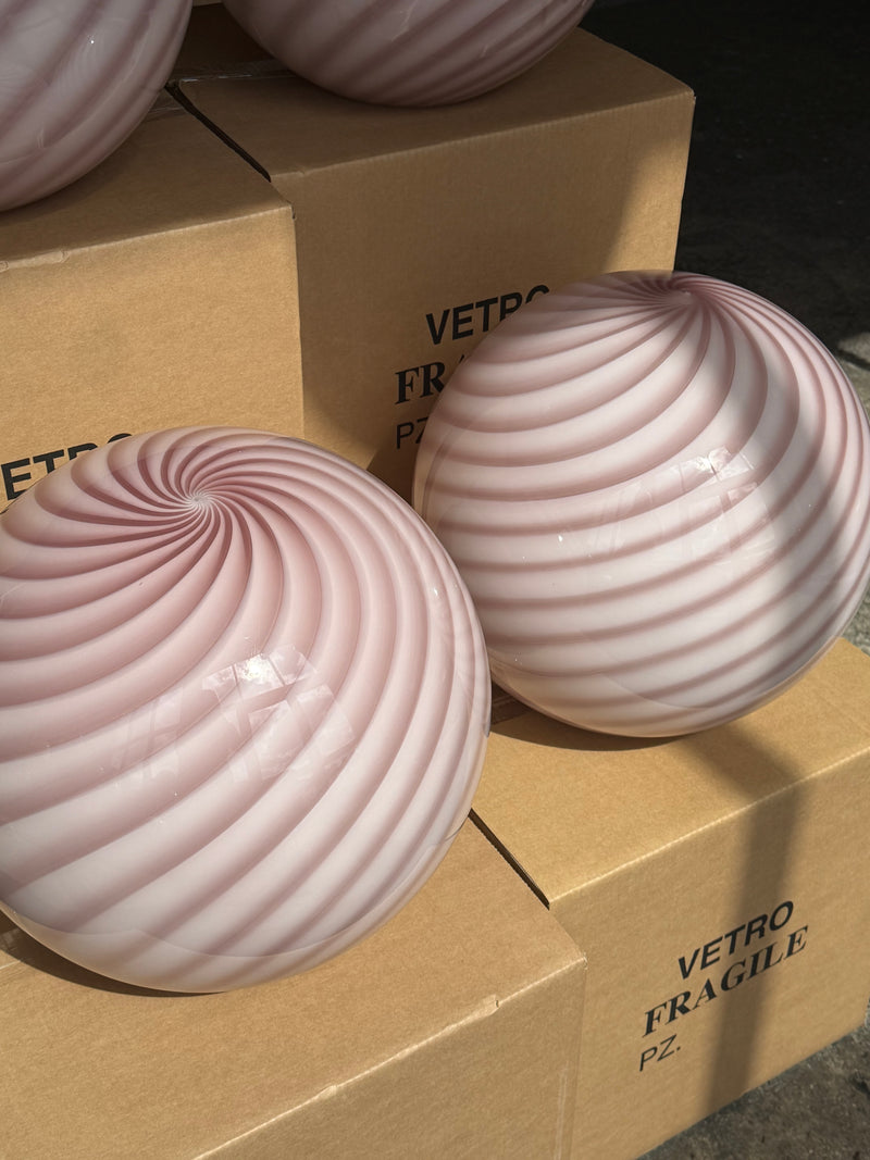 Murano Candy Pendelleuchte Amethyst Swirl D:40 cm