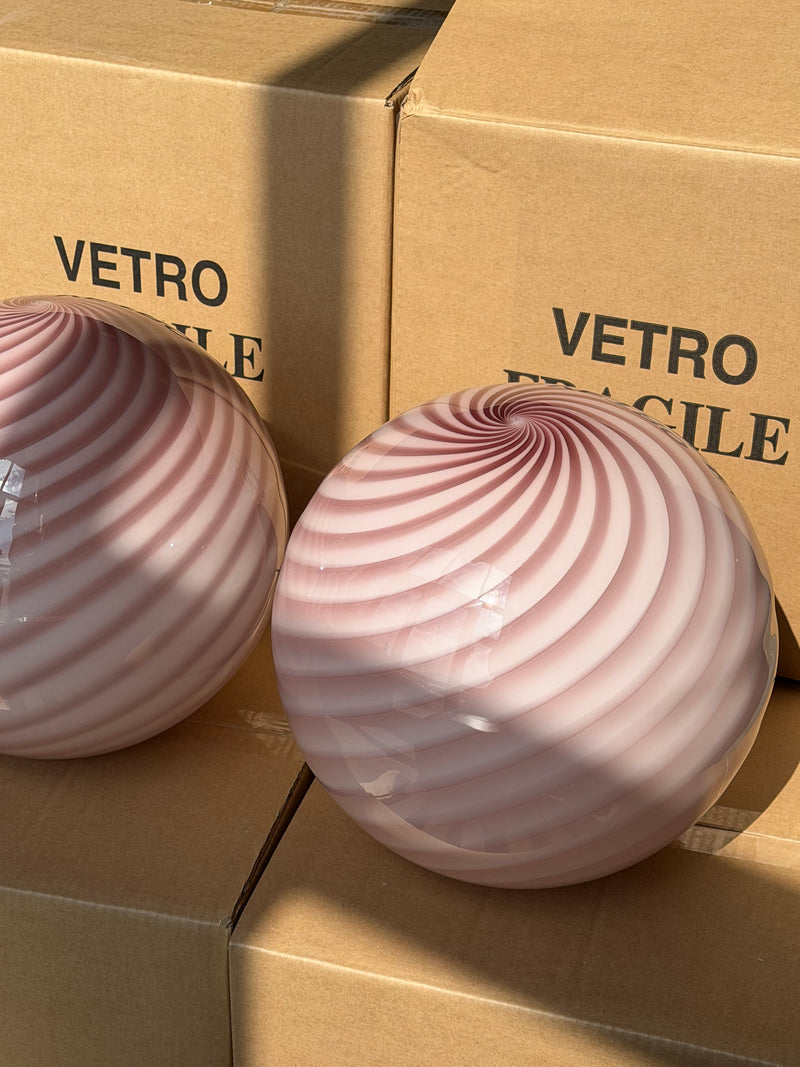 Murano Candy Pendelleuchte Amethyst Swirl D:30 cm