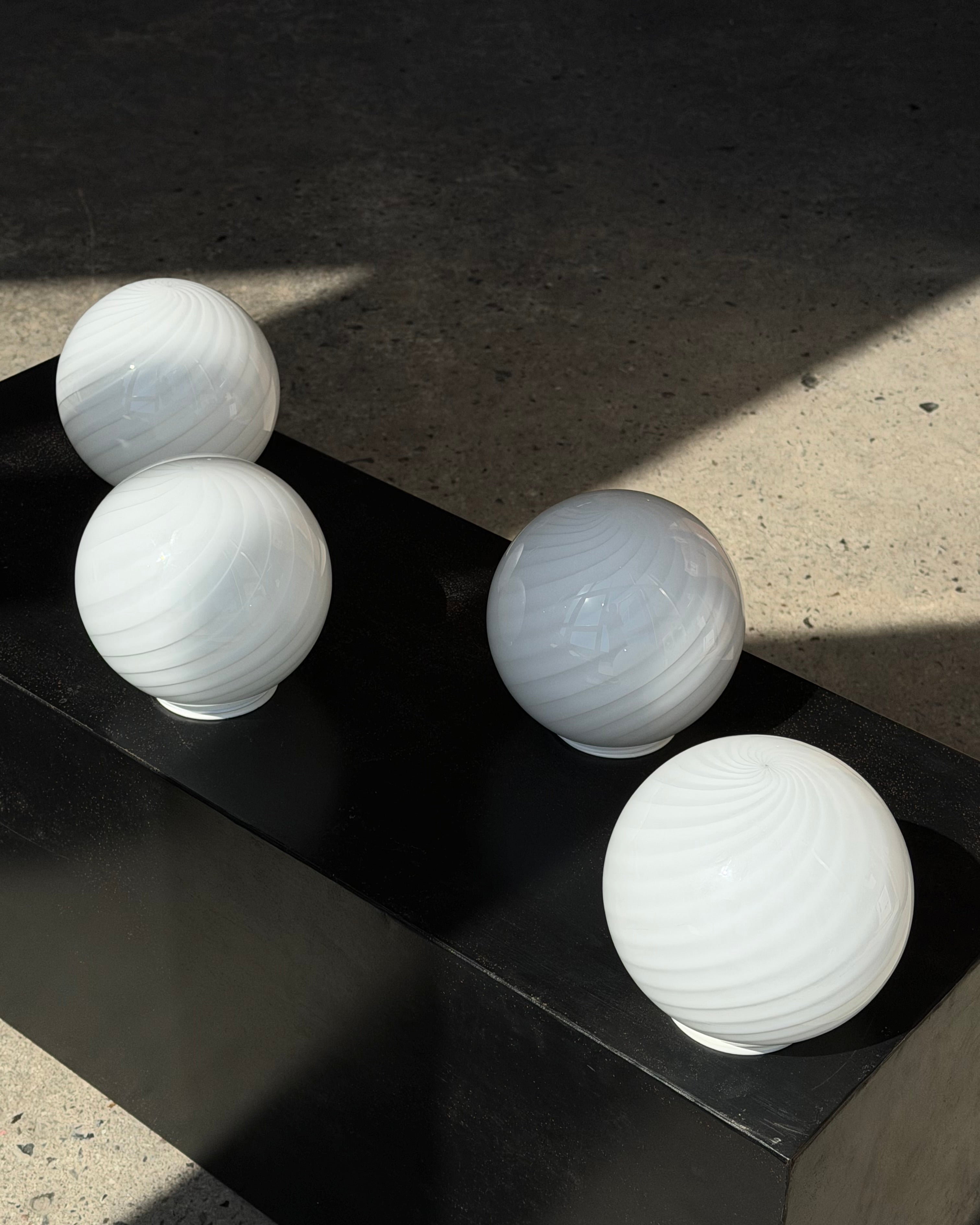 Murano white swirl wall lamp - ceiling/wall