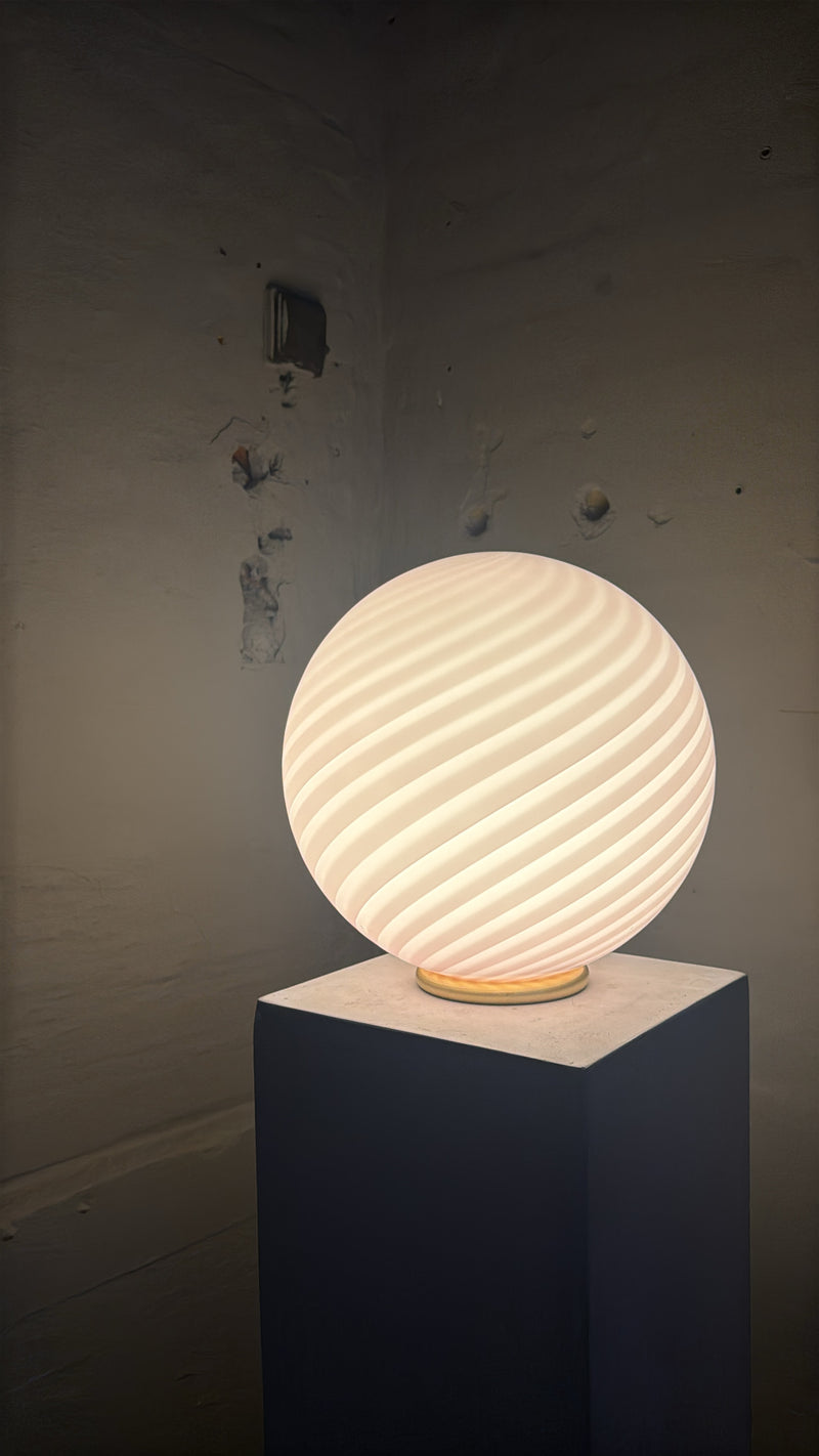 Murano Candy bordlampe bubble gum swirl D:30 cm