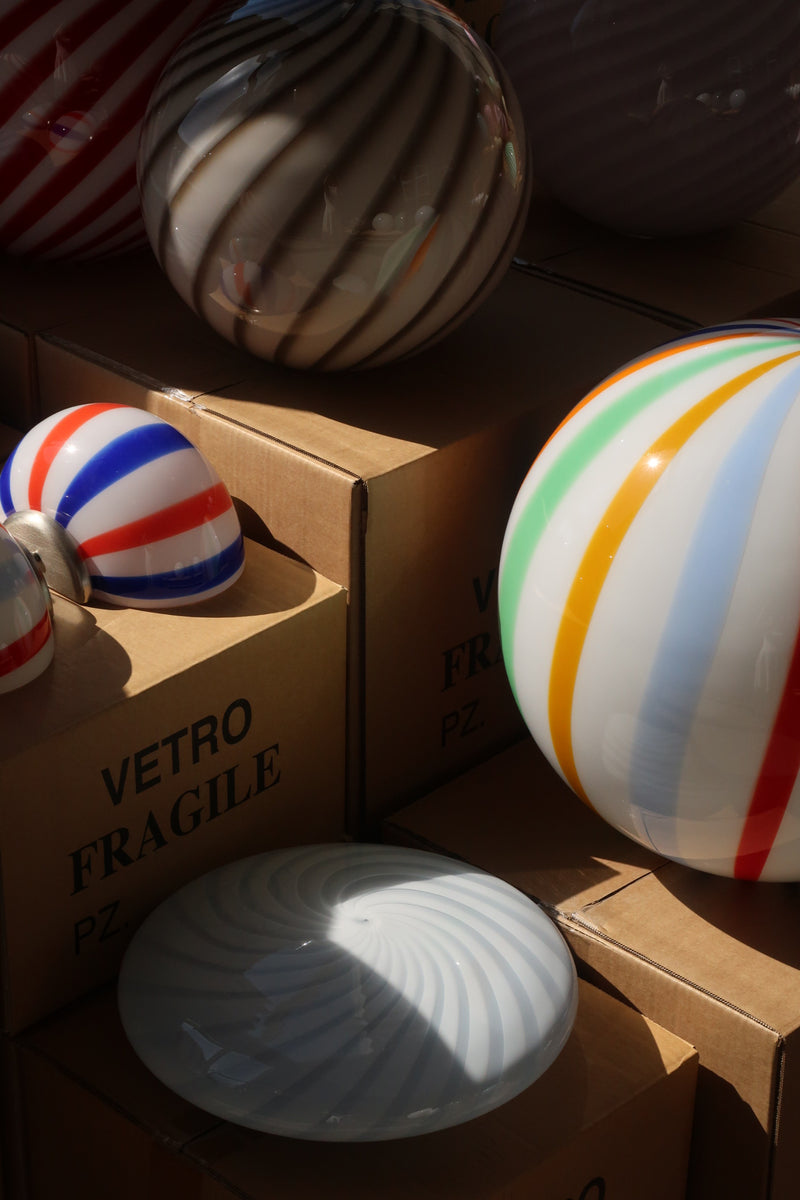 Stor Murano Candy Beach Ball pendel D:40 cm