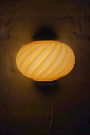 Murano Candy væglampe orange rav swirl 21x15cm [archive]