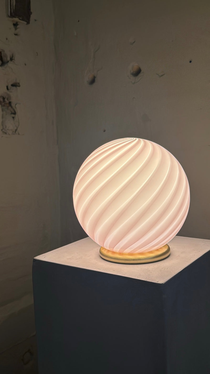 Murano Candy bordlampe bubble gum swirl D:20 cm