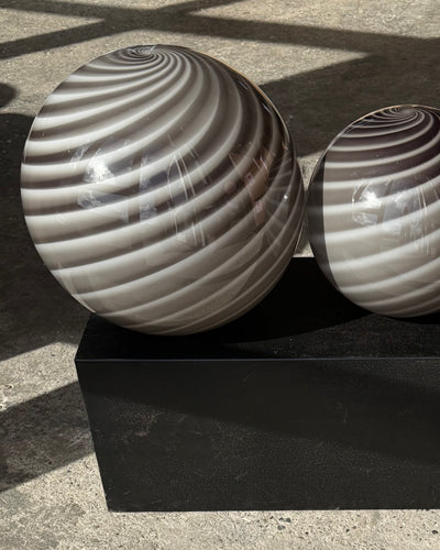 Murano Candy golvlampa grå brun swirl D:40 cm
