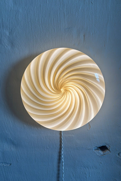 Murano Candy plafond grå brun swirl D:30 cm