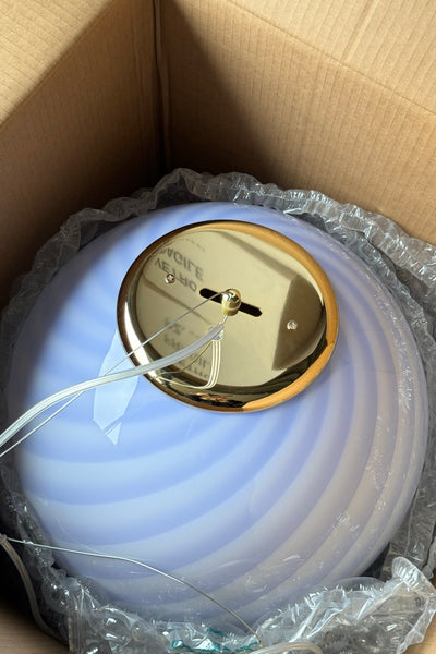Grote Murano Candy pendel lavendel swirl D:40 cm