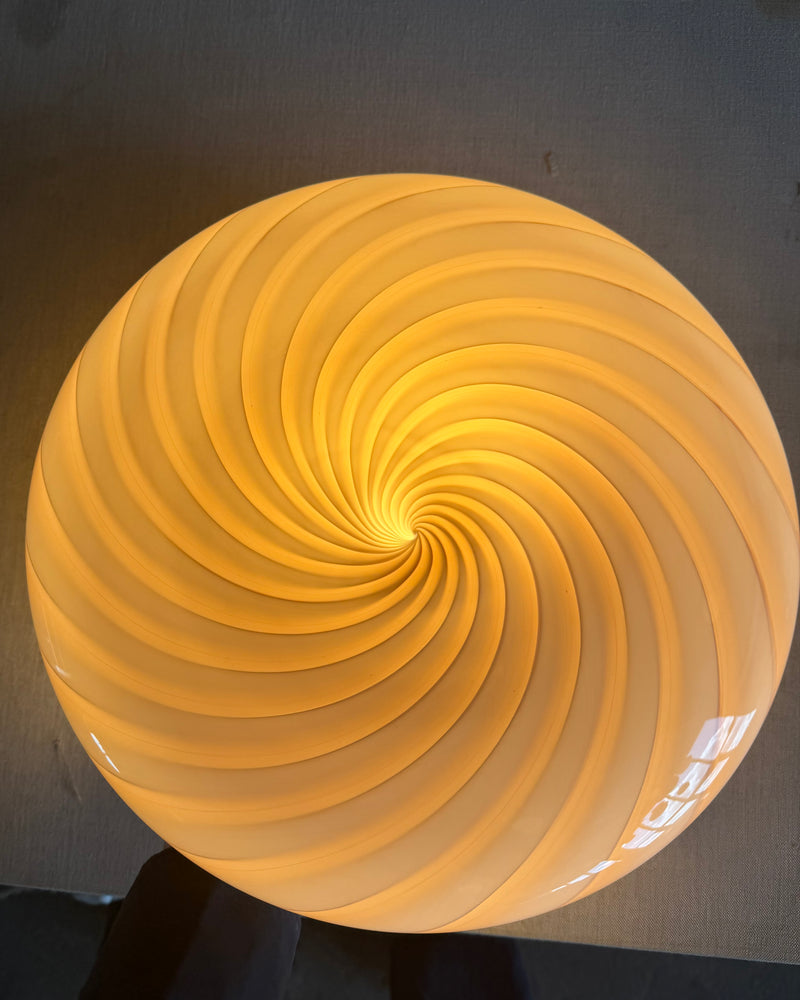 Murano Candy plafond ametyst lilla swirl D:30 cm