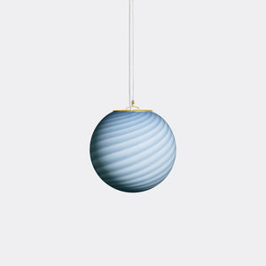 Murano Candy pendel blauw swirl D:20 cm