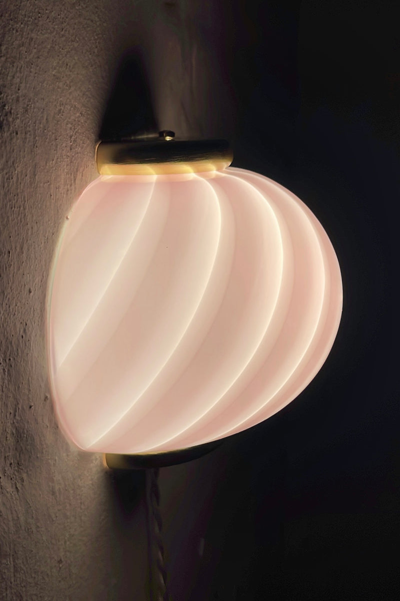 Murano Candy vägglampa bubble gum swirl 21x15cm