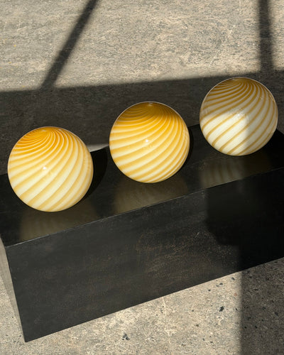 Murano Candy pendant yellow swirl D:20 cm