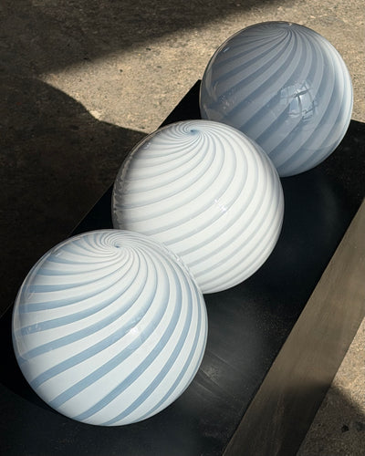 Murano Candy pendant light light blue swirl D:20 cm