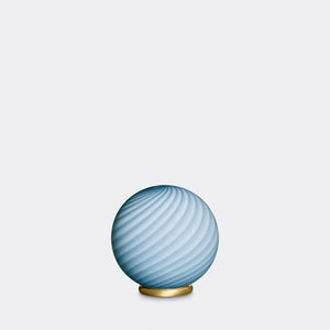 Murano Candy table lamp blue swirl D:20 cm