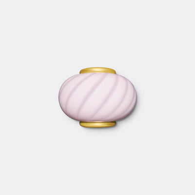 Murano Candy wandlamp zacht roze swirl 21x15cm