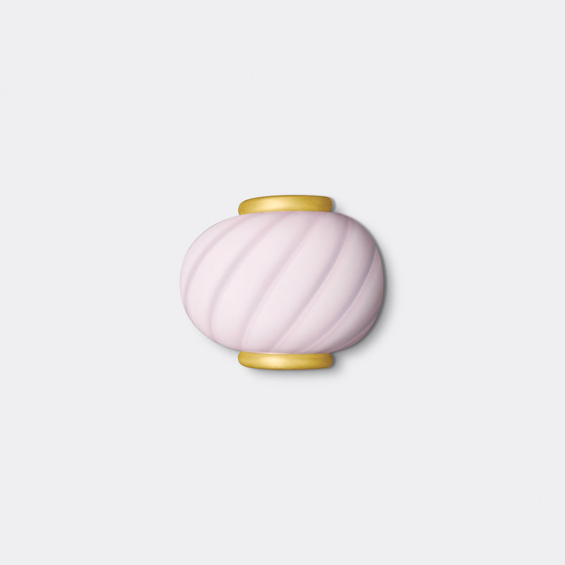 Murano Candy vägglampa mjuk ljusrosa swirl 21x15 cm
