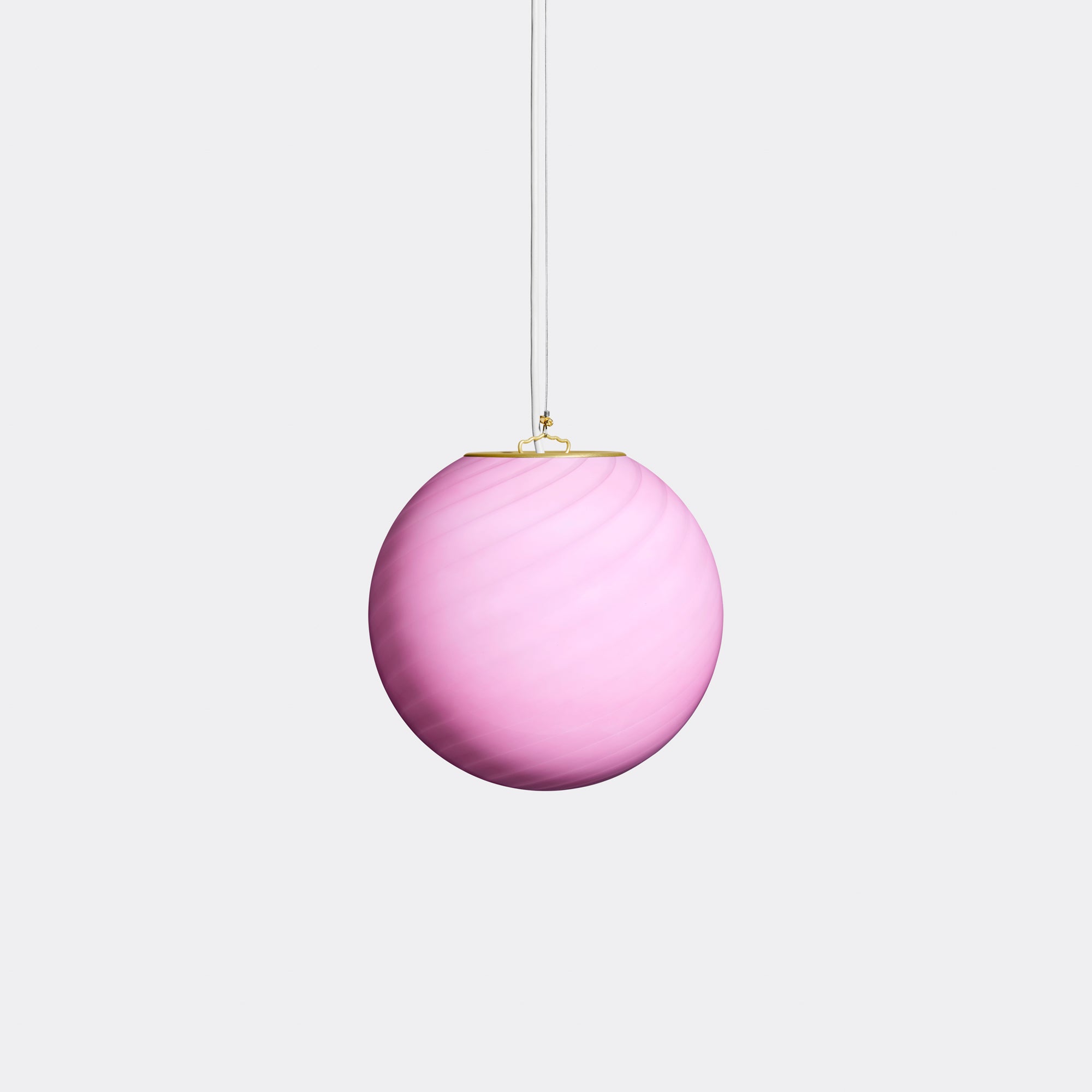 Murano Candy pendel bubble gum lyserød D:20 cm