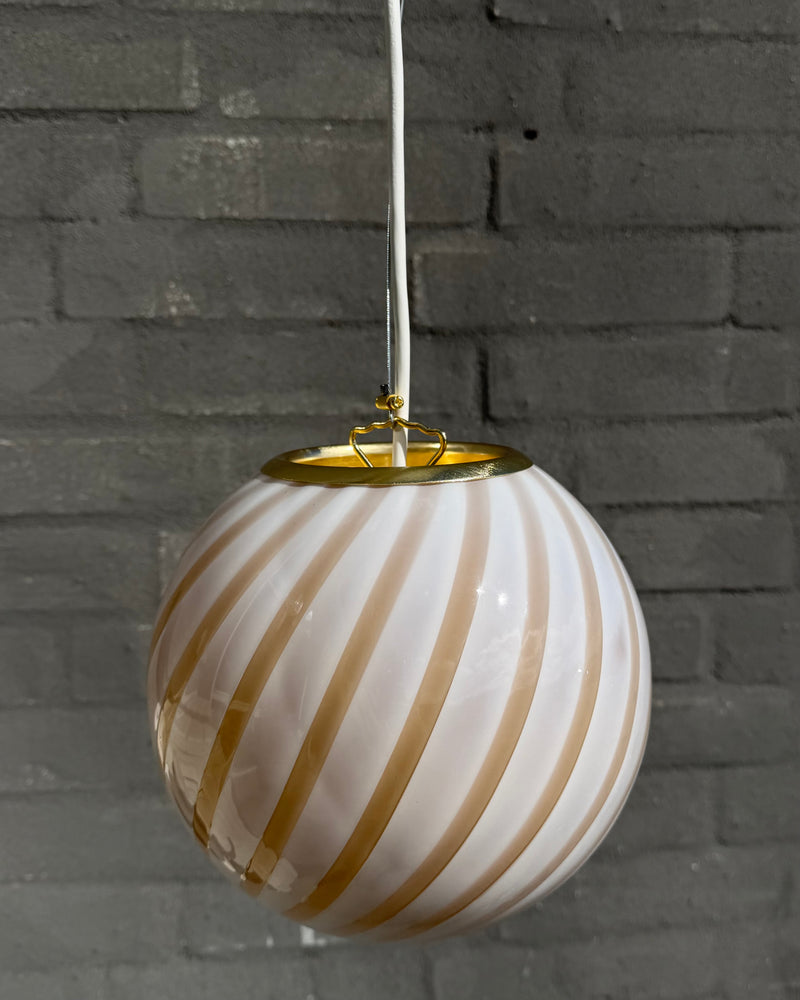 Murano Candy pendant caramel cream swirl D:20 cm