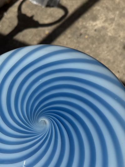 Murano Candy Plafondleuchte blau Swirl D:30 cm