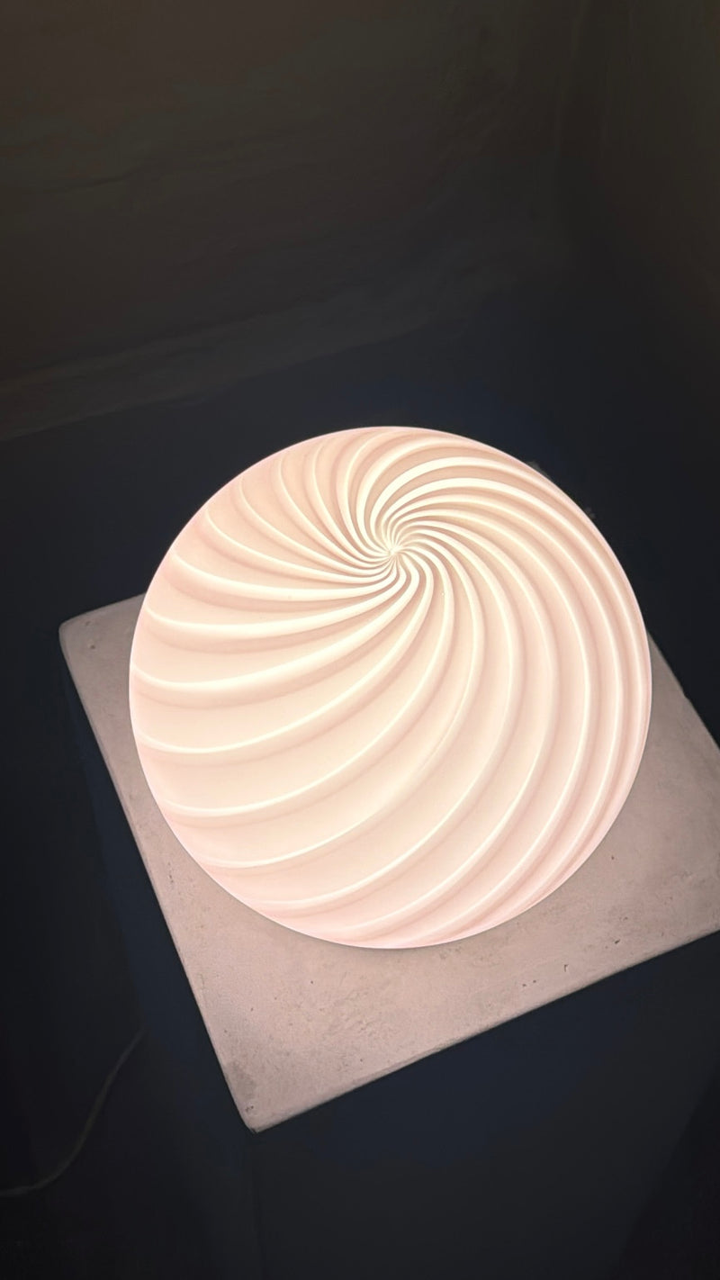 Murano Candy bordlampe bubble gum swirl D:20 cm