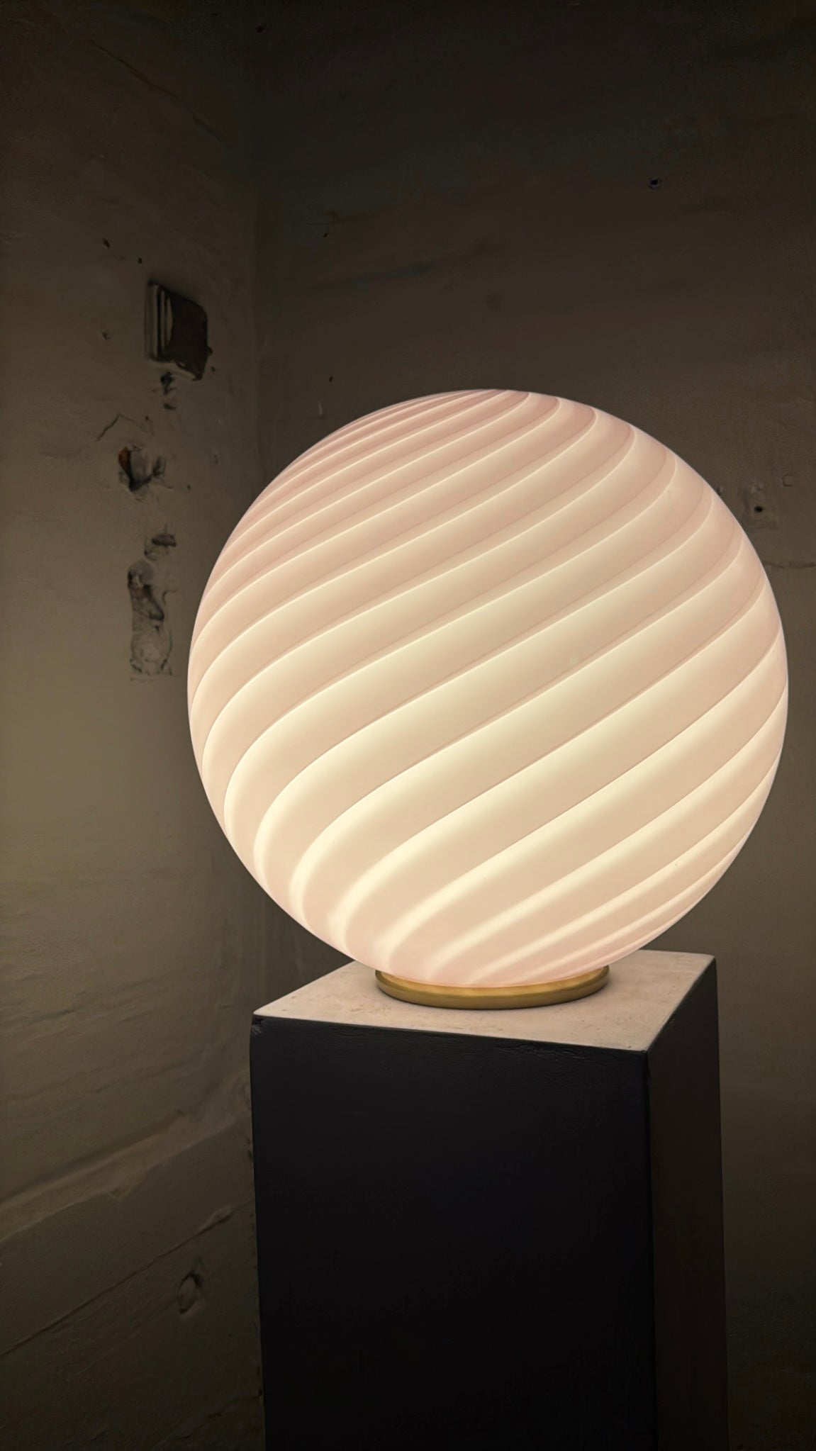 Murano Candy vloerlamp bubblegum swirl D:40 cm