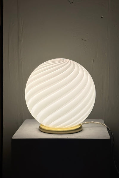 Murano Candy table lamp soft pink swirl D:20 cm