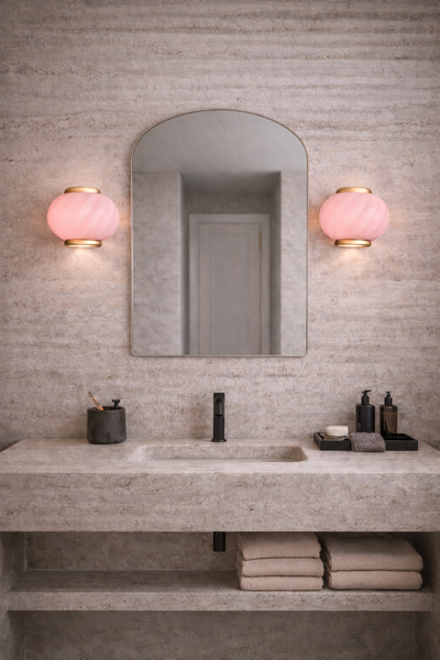 Murano Candy vägglampa bubble gum swirl 21x15cm