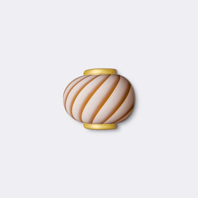Murano Candy wall lamp caramel/creme swirl 21x15 cm