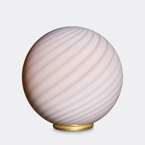 Murano Candy floor lamp cream caramel swirl D:40 cm