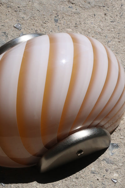 Murano Candy væglampe karamel creme swirl 21x15cm